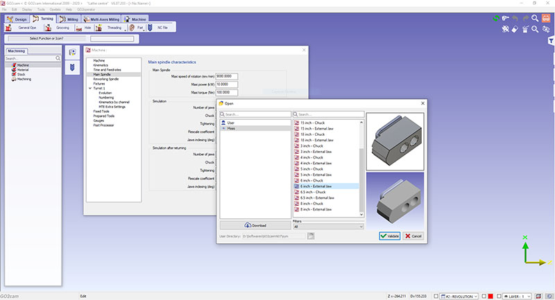 GO2cam 6.07 bibliothèque outils