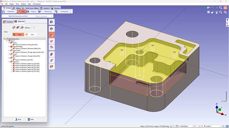 go2cam milling features