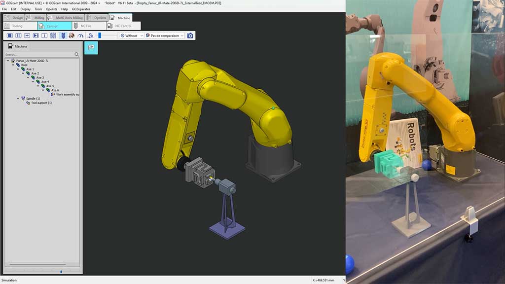 GO2cam Robot Simulation Fanuc